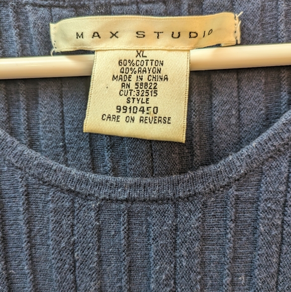 Max Studio Sweater Dress, Fitted, Pleated, Large, soft cotton Midi Tunic - Picture 7 of 12